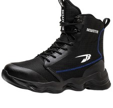 ​​Schnittschutzstiefel Herren Mit Stahlkappe, Rutschfeste Forststiefel Arbeit​