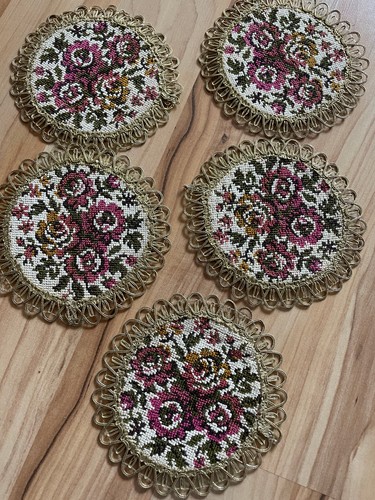Vintage untersetzer stickerei - vintage, untersetzer,