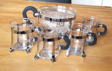 Teeservice Bodum, 4 Gläser und 1 Kanne mit Sieb.Design  C. Jørgensen. 