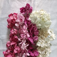 Hortensien Blütenköpfe Konvolut  Weiß Pink Rosa Kunstblumen 