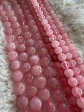 Natürliche lose Rosenquarz Perlenstrang Naturstein Edelstein 4 mm, 6 mm und 8 mm