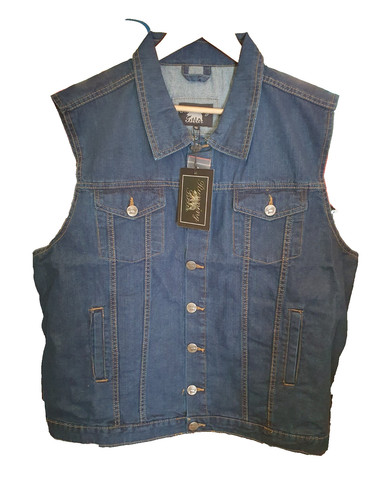 Denim weste oldschool - weste,