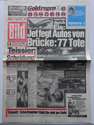 Bild zeitung 1982 - 15.1.1982,, madam