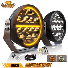 2x Rund LED Fernscheinwerfer