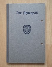 Ahnenpass Schriftstück mit