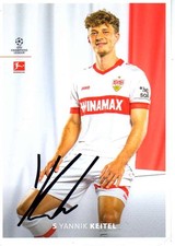 Yannik Keitel VfB Stuttgart 24/25 handsignierte Autogrammkarte 2024/25 2024/2025