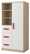 Regal Schubladen Möbel Bücherregal Türen  Kinderzimmer Jugendzimmer Jonas 05