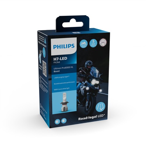 Led motorrad lampe philips - h7,