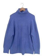 ZARA Rollkragenpullover Damen Pullover Gr. DE 36 blau Casual-Look