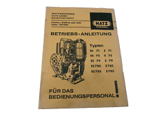 Betriebsanleitung: Hatz Diesel
