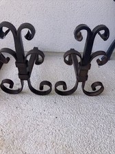 Antikes Paar Kaminbesteck Aus