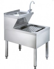 Handwasch Ausgussbecken Edelstahl Handwaschbecken Gastro Waschbecken 70 cm Tief