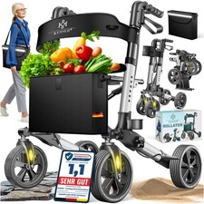 KESSER Alu Rollator klappbar Leichtgewichtsrollator Laufhilfe Gehhilfe Gehwagen