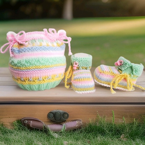 Babymütze babyschuhe set - babymütze,