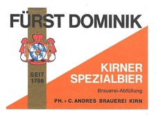 Bieretikett Brauerei Andres