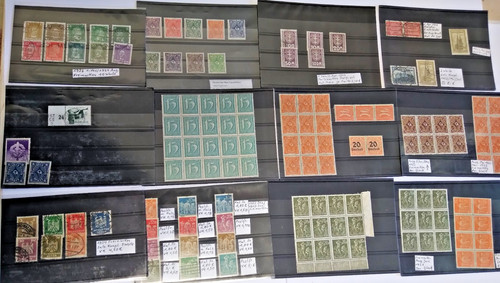 Steckkarten mit briefmarken - 12,