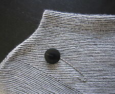 Ponchoverschluss  HORN-Metall schwarz-silber  Verschlussnadel Schmucknadel 11 cm
