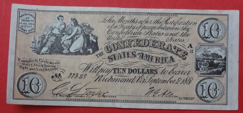 Banknote dollar confederate - 10,