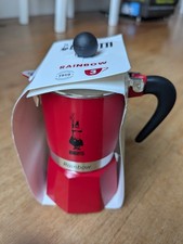 Bialetti Regenbogenrot Mokkakanne - 3 Espressotassen, Caffettiera Rossa - Neu mit Etikett