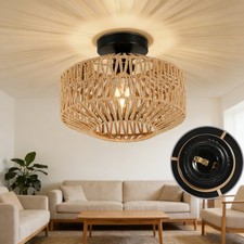 Deckenleuchte Rattan Boho