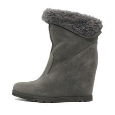 UGG Damen 1009318 Stiefel Grau Wildleder Knöchelhoch Gefüttert Winter EU 37.5