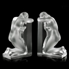 KRISTALL LALIQUE BUCHSTÜTZEN