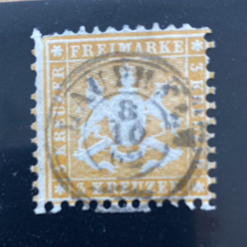 Württ 1862 kr - 3, aus