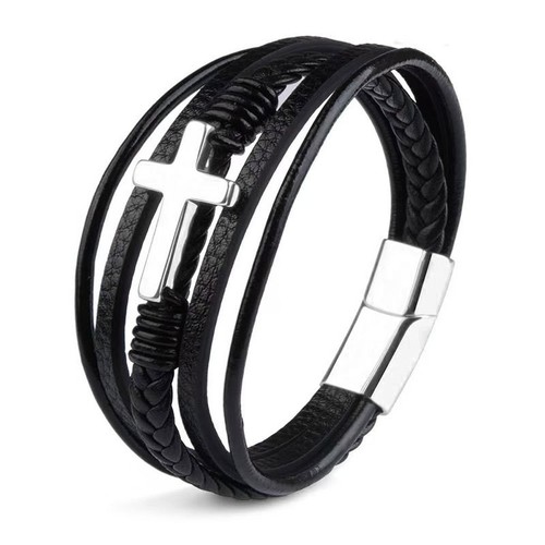 Leder armband herren - damen, mit