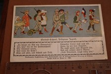 tolle alte  Künstlerkarte -Gertrud Caspari Feldgraue Jugend 1913