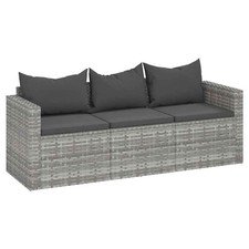 Garten Sofa 3 Sitzer PE Rattan