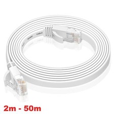 Netzwerkkabel CAT 6 DSL LAN Ethernet Kabel RJ45 Patchkabel Flachkabel PC Flach