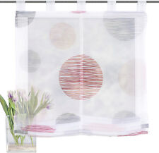 Raffrollo Borden Beere farben gemustert mit Schlaufen Faltenrollo ab 60 cm 