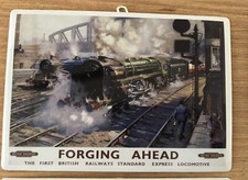 6 Stück Metallschild Werbeschild Eisenbahn / DKW & Maybach