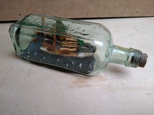 Schiff Glasflasche Falckenthal Werbung Buddel alt Segelschiff Deko Luckenwalde 