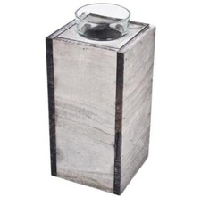 Teelichthalter Deko eckig Holz