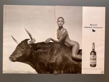 Brandy Osborne Veterano Nackte Frau auf Stier 1994 Vintage Ad Werbung Reklame