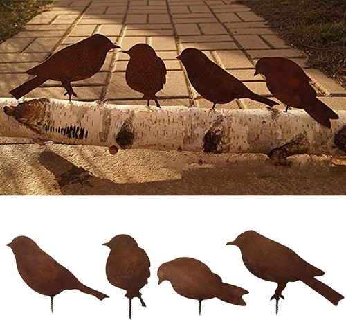 4er gartendeko vogel - gartendeko, dekofigur