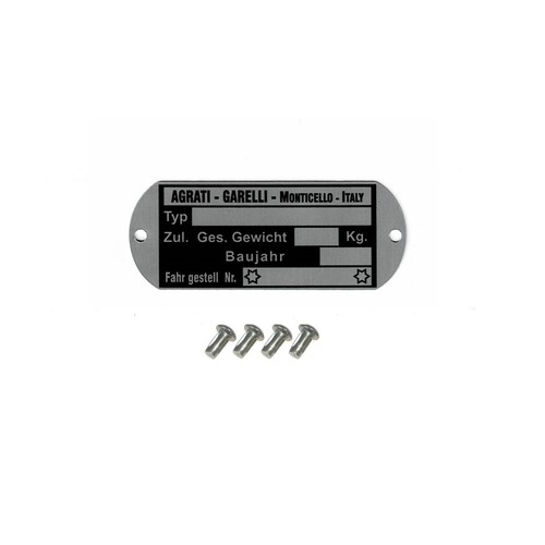 Typenschild kerbnagel für - +,