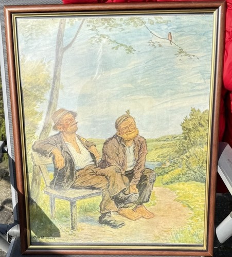 Großes vintage wandbild - großes,