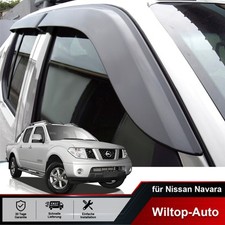 4-tlg Anklebbare Windabweiser Regenabweiser für Nissan Navara D40 2005-2015 DE