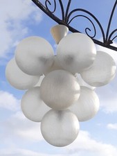 70s Sputnik Deckenlampe weiß