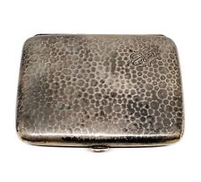 Zigaretten Etui - 800er Silber - Hammerschlag Muster - Alt mit Gravur von 1916