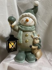 Schneemann mintfarbend mit