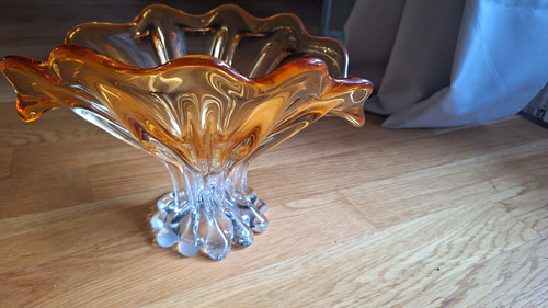 Vintage murano stil glasschale - vintage,