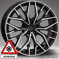 18 Zoll W37 Felgen 8x18 5x112 ET40 in schwarz frontpoliert für VW