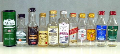 10x leere whisky rum - whisky,