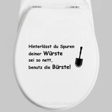 Toilettendeckel Aufkleber Fun