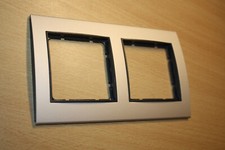 Berker B.3 2-fach Rahmen in aluminium / anthrazit matt