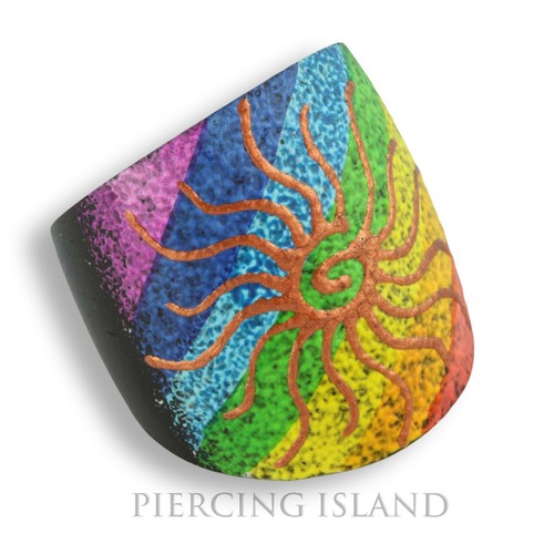 Regenbogen design ring holz - regenbogen,