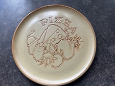 Pizzateller 2x Durchmesser 29cm Keramik Tonfarben spülmaschinengeeignet